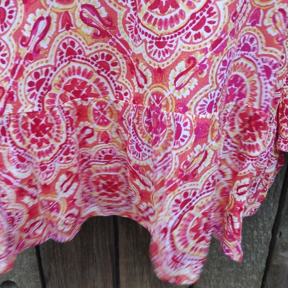 Papagallo Peplum Multi Color Top - Picture 9 of 15